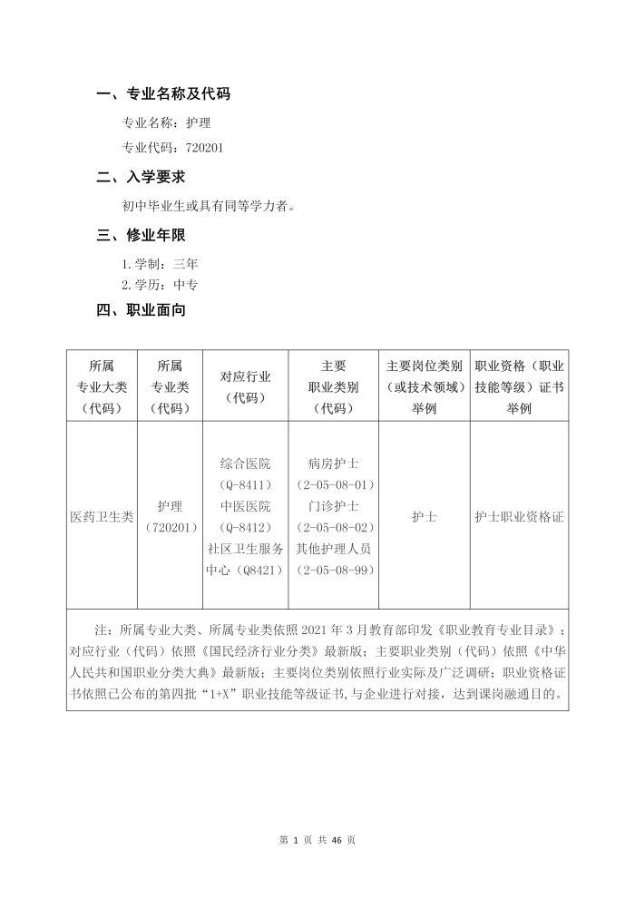 護理(lǐ)專業(yè)參賽人(rén)才培養方案（語文(wén)）_03