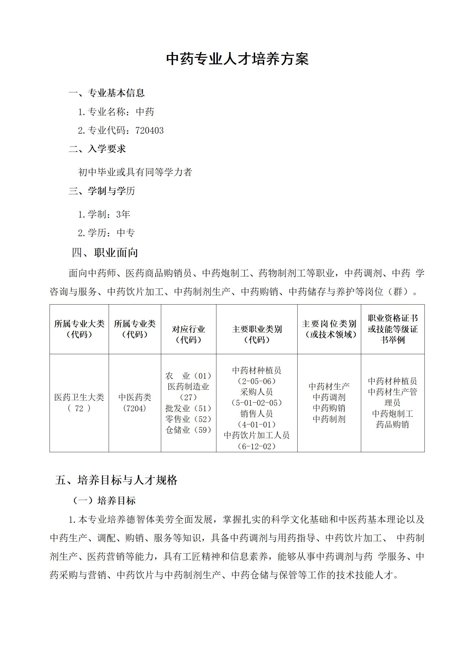 2023級中藥專業(yè)人(rén)才培養方案（語文(wén)組）_01