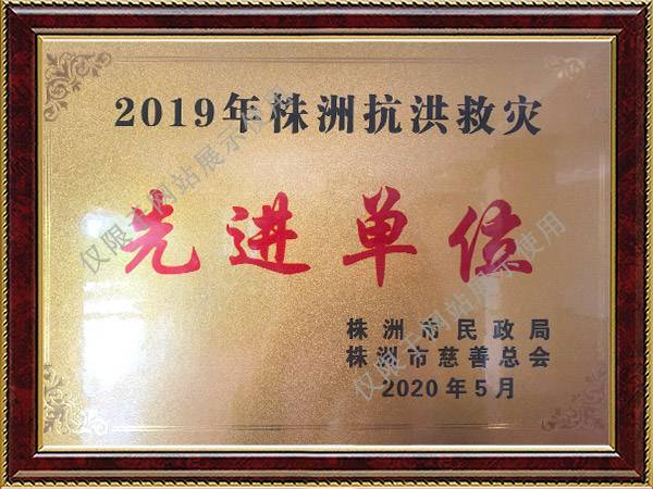 2019年(nián)株洲抗洪救災先進單位